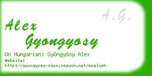 alex gyongyosy business card